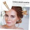 Ipetboom Retro Hair Fork for Women Simple Bun Hair Stick with Zodiac Tiger Design Handcrafted Green Sandalwood Hairpin Elegant Headdress Accessory for Chinese Style Outfits view 3