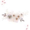 Beatifufu Bridal Hair Accessories Elegant Cloth Flower Side Comb Rhinestone Beads for Weddings Engagements and Parties Lightweight Design for Versatile Styling view 4