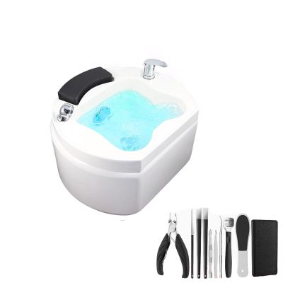 AYHARYLH Acrylic Massage Footbath Pedicure Foot Spa with Pedicure Foot Rest with Pedicure Foot Rest Feet Spa Tub Colorful Lamp Foot Baths & Spas Pedicure Spa with Heat (Size : Bath+Pedicure)