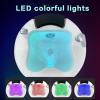 AYHARYLH Acrylic Massage Footbath Pedicure Foot Spa with Pedicure Foot Rest with Pedicure Foot Rest Feet Spa Tub Colorful Lamp Foot Baths & Spas Pedicure Spa with Heat (Size : Bath+Pedicure) view 4