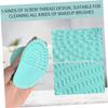 Beatifufu 2pcs Makeup Brush Silicone Scrubber Pads for Efficient Brush Care Reusable Home and Salon Use view 2