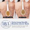 Back Scrubber Body Shower Brush: Anti Slip Long Handle Bath Brush with Stiff and Soft Bristles - Showering Exfoliator Wet or Dry Brushing for Women, Men, Elderly (Grey) view 2