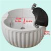 AYHARYLH Acrylic Footbath Spa Foot Bath Pedicure with Heat and Massage Colorful Lamp Footbath Used in Beauty Salons and Nail Salons Round Footbath (Color : Without Water Pump) view 2