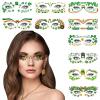 10 Sheets St. Patrick's Day Face Tattoos Stickers, Shamrock Temporary Tattoos for Women Men Green Lucky Clover Stickers Decals for Irish Parade Saint Patrick's Day Party Favors Body Decorations view 1