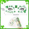 10 Sheets St. Patrick's Day Face Tattoos Stickers, Shamrock Temporary Tattoos for Women Men Green Lucky Clover Stickers Decals for Irish Parade Saint Patrick's Day Party Favors Body Decorations view 2