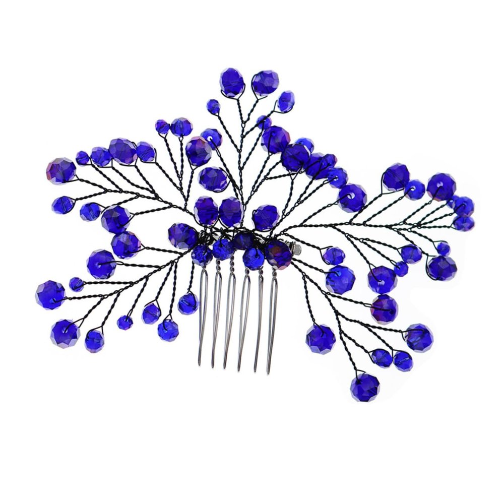 Beatifufu Bridal Crystal Hair Comb Elegant Leaf Design for Weddings Prom and Special Events Fashionable Hair Accessory for Brides and Bridesmaids