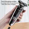 Electric Razor for Men Shaver Rechargeable Waterproof Rotary for Shaving with Nose Trimmer Sideburns Trimmer Face Cleaning Brush view 4