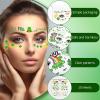 10 Sheets St. Patrick's Day Face Tattoos Stickers, Shamrock Temporary Tattoos for Women Men Green Lucky Clover Stickers Decals for Irish Parade Saint Patrick's Day Party Favors Kids Body Decorations view 3