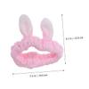 Ipetboom 2pcs Bunny Ears Adult Headband Pink Fluffy Spa Hair Band for Women Girls view 3