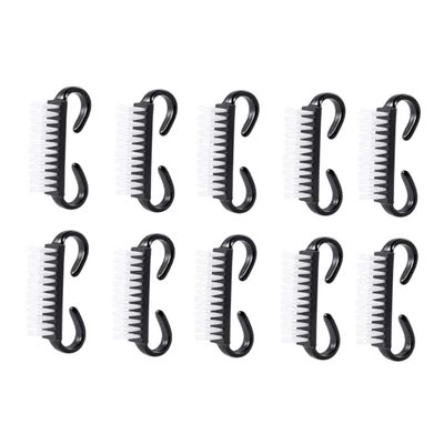 Beatifufu 10pcs Compact Nail Cleaning Brushes for Manicure Durable and Portable Nail Dust Remover Tools for Home and Salon Use
