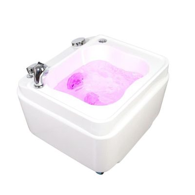 AYHARYLH Foot Baths & Spas with Heat and Massage Colorful Lamp Footbath with Pedicure Foot Rest Feet Spa Tub Spa Foot Bath Pedicure Acrylic Footbath (Color : Without Water Pump)