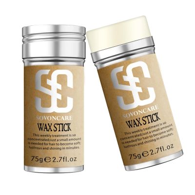 SOVONCARE Hair Wax Stick - Styling Slick Back for Women & Kids, Flyaway Tamer Gel with Smooth Hold, Black Women's Styling Stick (Pack of 2)