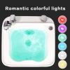 AYHARYLH Foot Baths & Spas with Heat and Massage Colorful Lamp Footbath with Pedicure Foot Rest Feet Spa Tub Spa Foot Bath Pedicure Acrylic Footbath (Color : with Water Pump) view 4