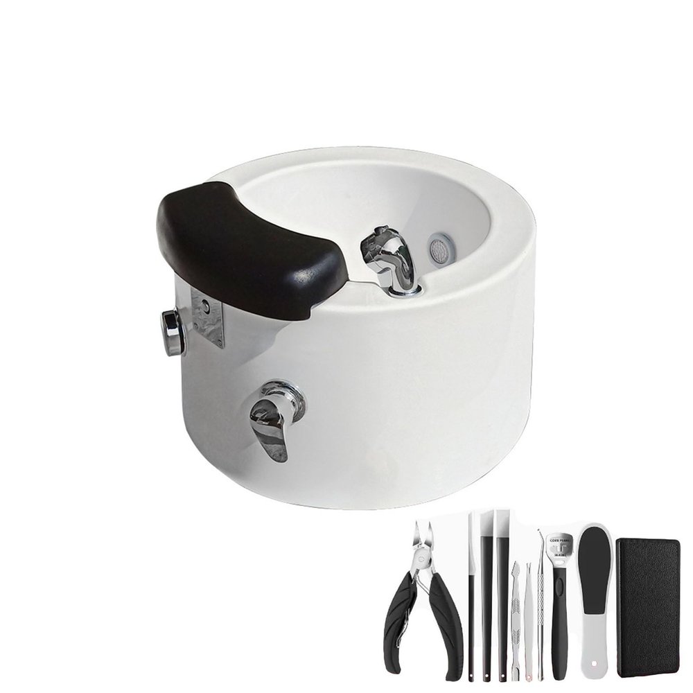 AYHARYLH Acrylic Footbath Foot Bath Spa with Heat and Massage Pedicure Bowl with Heat and Massage Colorful Lamp Footbath Home Foot Bath (Size : Bath+Pedicure Tool)
