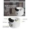 AYHARYLH Acrylic Footbath Foot Bath Spa with Heat and Massage Pedicure Bowl with Heat and Massage Colorful Lamp Footbath Home Foot Bath (Size : with Water Pump) view 2