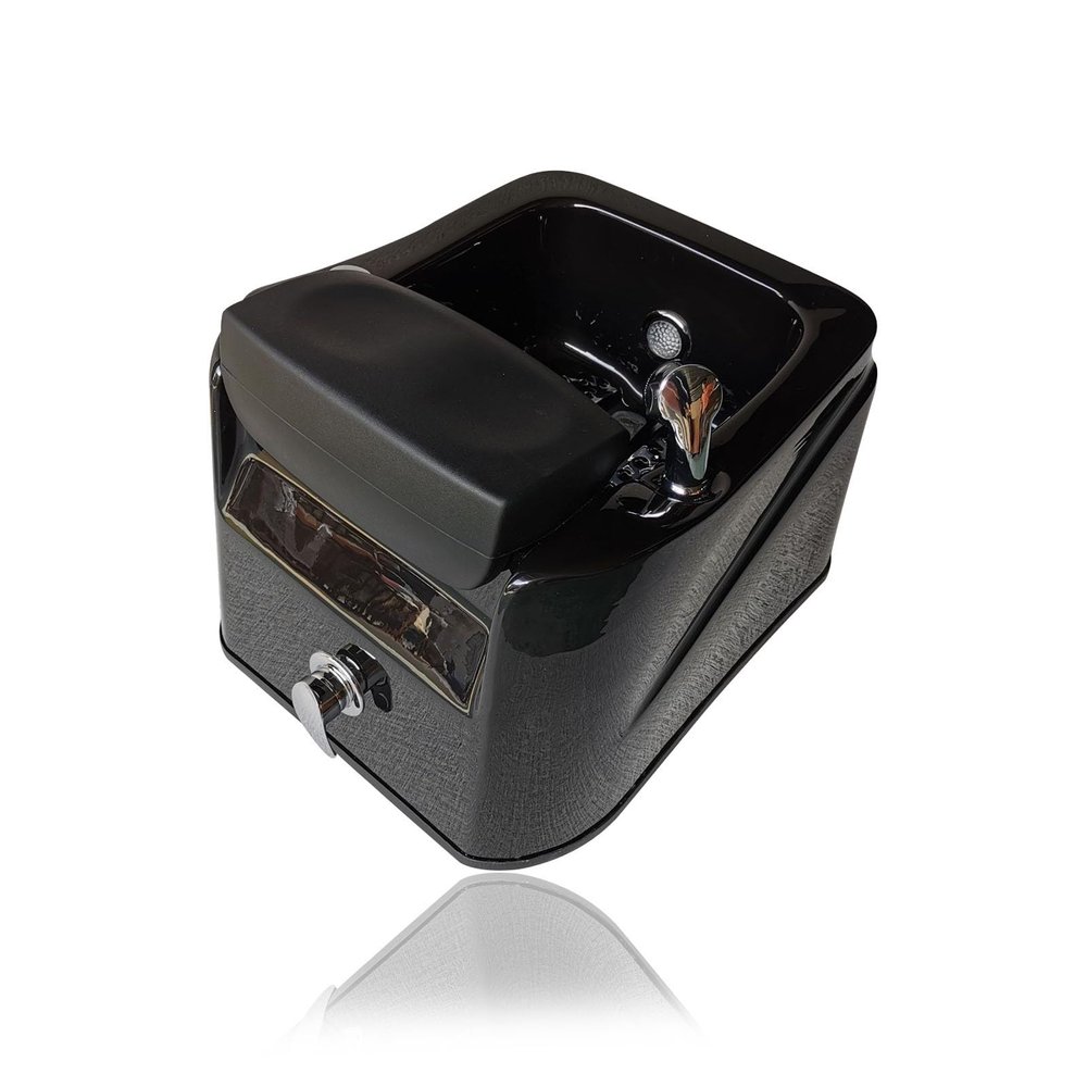 AYHARYLH Acrylic Massage Footbath Deep Foot Bath Spa with Massage Acrylic Pedicure Sink Used in Beauty Salons and Nail Salons Salon Acrylic Pedicure Bowl (Color : Black, Size : with Water Pump)