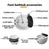 AYHARYLH Acrylic Footbath Spa Foot Bath Pedicure with Heat and Massage Colorful Lamp Footbath Used in Beauty Salons and Nail Salons Round Footbath (Color : with Water Pump) view 4