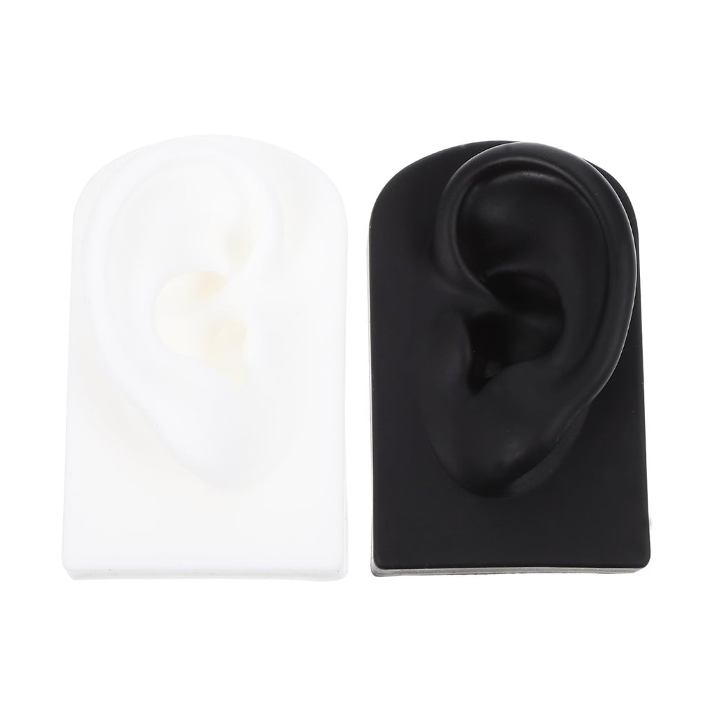 Beatifufu Silicone Ear Model Display Stand for Ear Studs and Earrings 1-Piece for Piercing Practice Suitable for Jewelry Display and Training