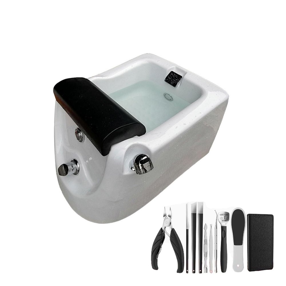 AYHARYLH Acrylic Footbath Portable Foot Spa Bathtub Foot Baths & Spas Adjustable Temperature with Heat and Massage Pedicure Bowl Colorful Lamp for Home Spa Treatment (Color : with Water Pump)