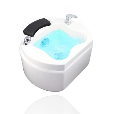 AYHARYLH Acrylic Massage Footbath Pedicure Foot Spa with Pedicure Foot Rest with Pedicure Foot Rest Feet Spa Tub Colorful Lamp Foot Baths & Spas Pedicure Spa with Heat (Size : Single Bath)