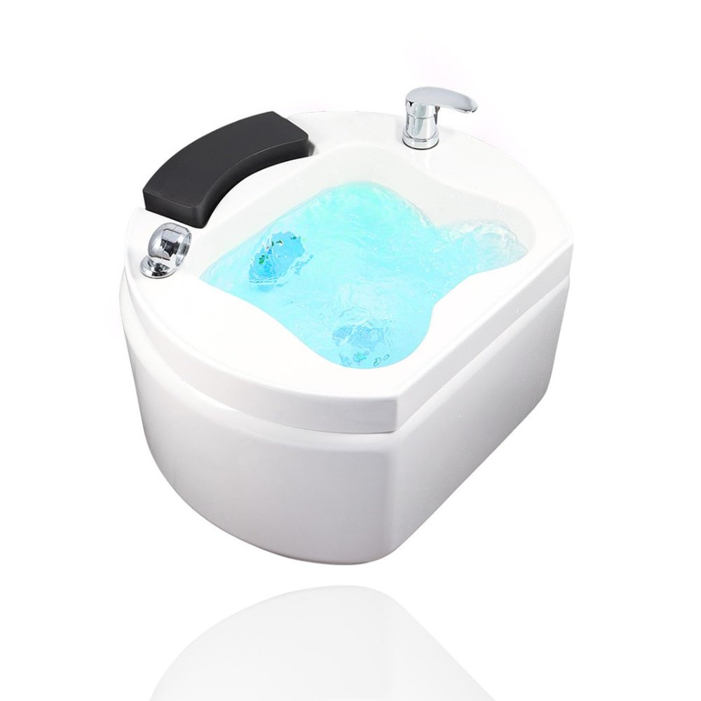 AYHARYLH Acrylic Massage Footbath Pedicure Foot Spa with Pedicure Foot Rest with Pedicure Foot Rest Feet Spa Tub Colorful Lamp Foot Baths & Spas Pedicure Spa with Heat (Size : Single Bath)