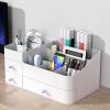 AOKID Makeup Organizer Countertop,Small Bathroom Organizer Countertop for Cosmetics,Makeup Storage Box Organizer Skin Care Holder Display Case for Dresser,Brushes, Lotions,Eyeshadow & Jewelry Pink view 4