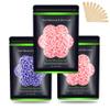 Wax Beads for Hair Removal 10.5oz (300g), Auperwel Hard Wax Beads Beans for Sensitive Skin Brazilian Waxing, Face, Bikini, Eyebrow, Legs, Painless for Women Men, 3 packs Kit with 10 Sticks view 1
