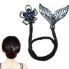 AILYFIRMO Rhinestone Flower Hair Clip, French Twist Bun Hairstyle Shaper,Lazy Hair Curler Deft Bun Maker,for Long Thick Hair Accessories for Women Girls (Style B) view 1