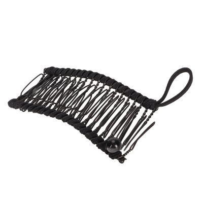 Banana Hair Clips, Easy To Use Simple Stretchy Fashionable 2PCS Vintage Clincher Comb Tool Comfortable for Thick Wavy Curly Hair for Women (Black)