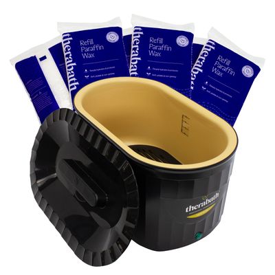 Therabath Professional Thermotherapy TB6 Paraffin Wax Bath - Limited Edition Black & Gold Bath - Helps Relieve Arthritis & Muscle Stiffness - for Hands, Feet, & Body - Made in USA - 6 lb. ScentFree