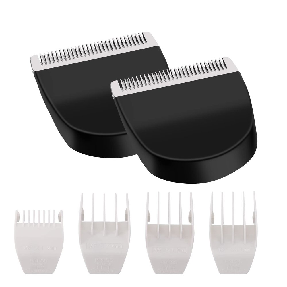 2 Pack Professional Peanut Clipper/Trimmer Snap On Replacement Blades #2068-300 - Compatible with Wahl Peanut Hair Clipper/Trimmer, Black