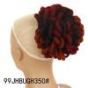 MOOWI Hair Piece Dreadlocks Bun Afro Puff Drawstring Ponytail Hair Bun Hairpieces Braided Chignon Faux Loc Braids Buns Synthetic Clip in Hair Extensions for Women Hair Buns (Color : 99JHBUGH350) view 2