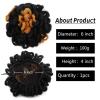 MOOWI Hair Piece Dreadlocks Bun Afro Puff Drawstring Ponytail Hair Bun Hairpieces Braided Chignon Faux Loc Braids Buns Synthetic Clip in Hair Extensions for Women Hair Buns (Color : 99JHBUGH350) view 3