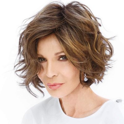 Paula Young Malibu Waves Lace Front Wig by STYLE by Jaclyn Smith - Bob Wig with Flattering Fringe and Beachy Waves/Blended and Rooted Shades