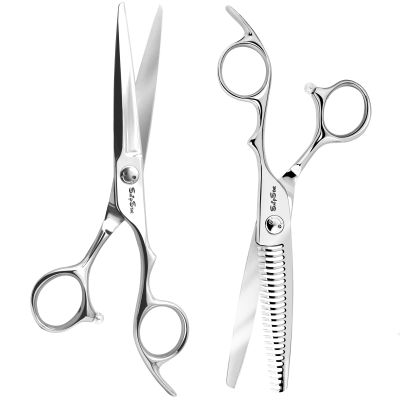 6.5inch Hair Cutting Shears + 25 Teeth Hair Thinning Scissors