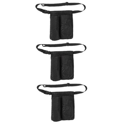 Angoily 3 Pcs Essential Oil Organizer Essential Oil Bottle Waist Pouch Massage, Black-2, 22X20CM