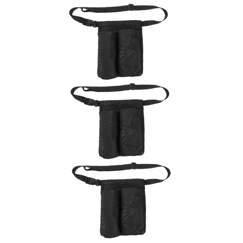 Angoily 3 Pcs Essential Oil Organizer Essential Oil Bottle Waist Pouch Massage, Black-2, 22X20CM