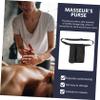 Angoily 3 Pcs Essential Oil Organizer Essential Oil Bottle Waist Pouch Massage, Black-2, 22X20CM view 2