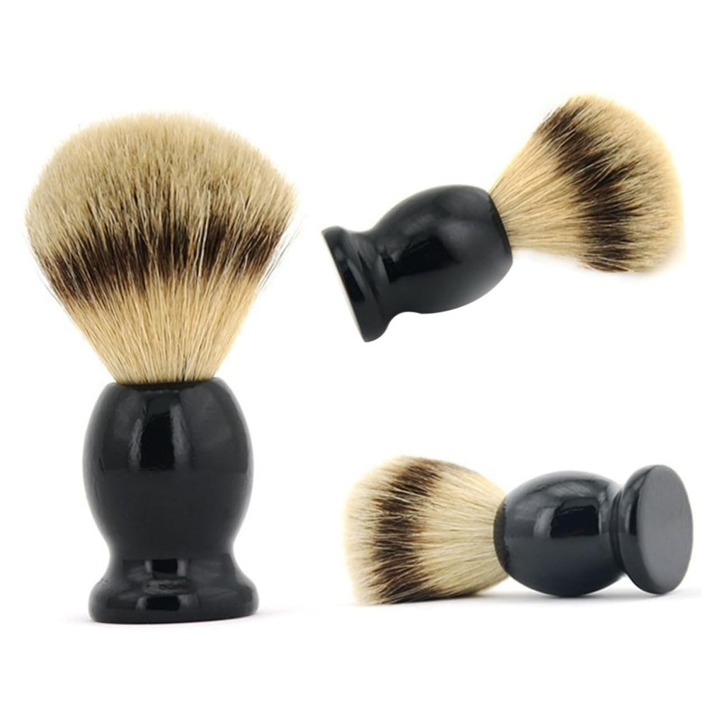 Beatifufu Plastic Shaving Brush Set Rack Beard Brush for Men Lightweight and Easy to Clean for Home Shaving Needs Black High-end Design