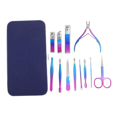 Beatifufu 1set Stainless Steel Nail Care Kit Manicure Set for Professional Nail Art and Grooming Tools for Fingernail and Toenail Care for Beauty Enthusiasts