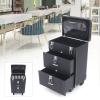 CHALIGHT Professional Rolling Makeup Case Train Case Cosmetic Organizer Trolley Lockable Rolling Make-ups Case Storage Cart Makeup Train Case Cosmetology Case On Wheels (Black|3 trays|Type C) view 4