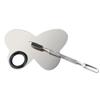 Beatifufu Stainless Steel Nail-art Palette with Spatula Tool for Blending Pigments for Manicure Artists Compact and Easy to Clean Mixing Surface for Foundation and Cosmetic Shades view 3