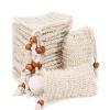 20 Pack Soap Exfoliating Bag, Natural Sisal Soap Saver Bag with Drawstring, Soap Saver Bag with Wooden Bead, Exfoliating Soap Bag for Shower view 1