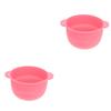 Lurrose 2pcs Non-Stick Silicone Wax Melting Bowl for Hair Removal Wax Warmer Container for Home and Salon Use view 1