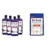 Dr Teal's Foaming Bath with Pure Epsom Salt, Black Elderberry with Vitamin D, 34 fl oz (Pack of 4) (Packaging May Vary) & Pure Epsom Salt Soak, Soothe & Comfort with Oat Milk & Argan Oil, 3 lbs view 1