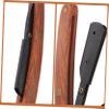 BIUDECO Vintage Barber Steel Razors Wooden Handle Manual Razor for Men Beard Shaper Portable view 4