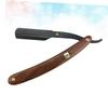 BIUDECO 2pcs Barber Razor Wooden Handle Steel Shaving Razors for Men Safe Vintage Stand view 2