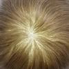 Mens Hair System Poly Coated Around Human Hair Toupee for Men Monofilament Mens Toupee 6"X9"#17 Dark Ash Blonde-120% Light to Medium Density view 4