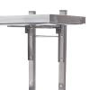 Shikiy Rolling Tool Trolley Cart with Double Storage Tray, 2 Tier Stainless Steel Trolley Cart Hair Salon Tattoo Medical Tray Cart with Universal Wheel for Hair Salon Tattoo Studio Home Use, Silver view 4