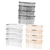 Gogogmee 12pcs Metal Hair Side Combs Teeth Bridal Hair Accessories for Weddings Parties and Special Events Elegant Golden and White Design view 1